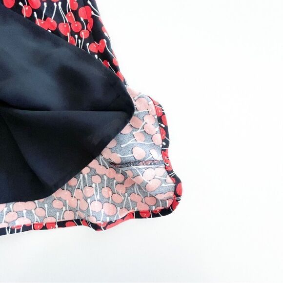 Whistles Anjelica Cherry Print Dress Red Multi Fit and Flare Lined Women's 6 - Picture 8 of 12